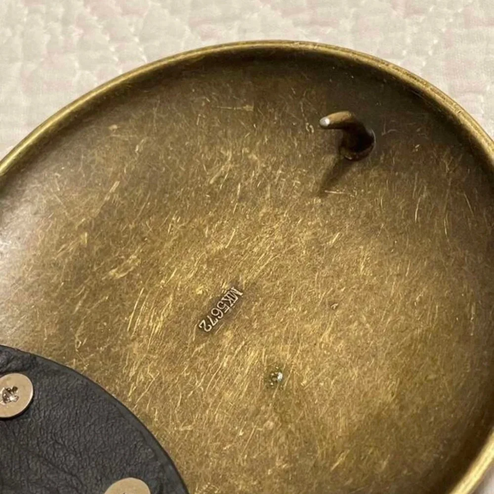 Black Western Round Concho Disk Belt - Picture 2 of 6